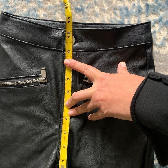 H&M Divided pleather moto high waisted pant size 2 - Picture 9 of 10
